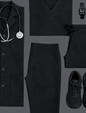 Black Scrubs & Lab Coats