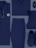 Navy Blue Scrubs & Lab Coats
