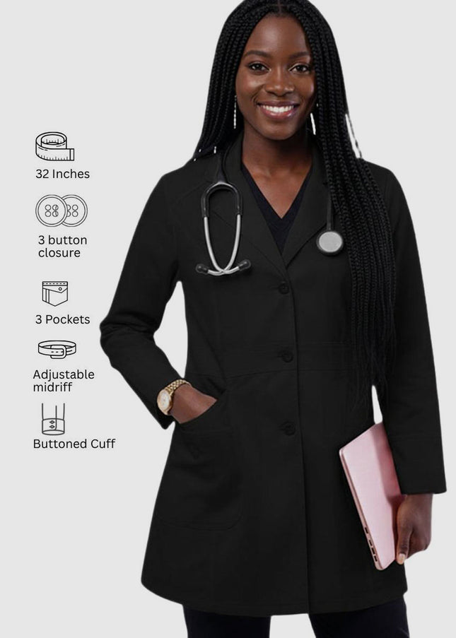 HeedFit 32 Inches Women's Perfection Lab Coat