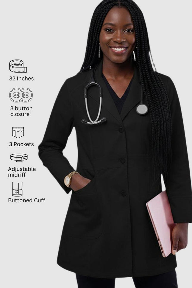 HeedFit 32 Inches Women's Perfection Lab Coat