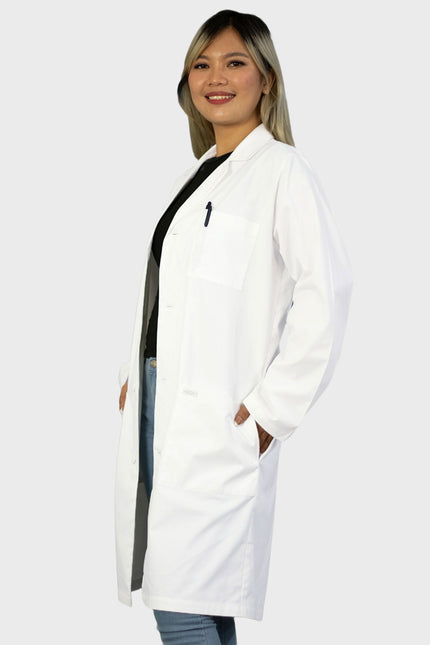 Free Embroidery 40 Inches Classic Unisex 3-Pocket Lab Coat