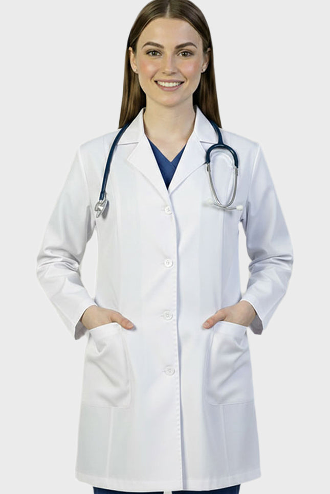 HeedFit 35 Inches Women's Two Pocket Fashion Lab Coat