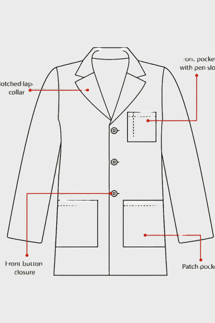 HeedFit 31 Inches Unisex Three Pocket Consultation Lab Coat