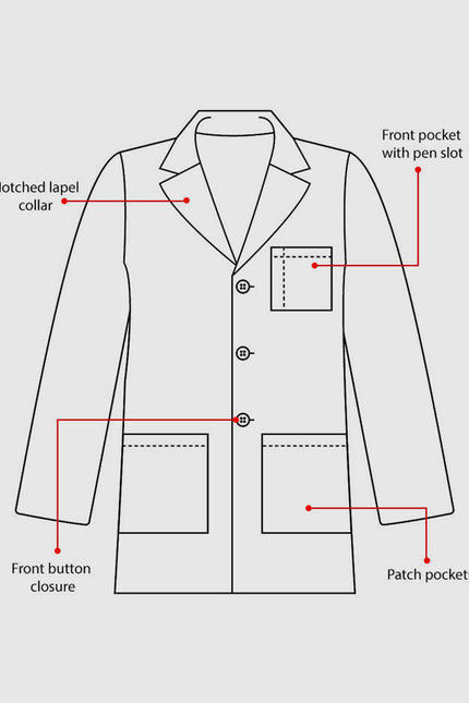 Free Embroidery 31 inches Women’s 3-Pocket Consultation Lab Coat