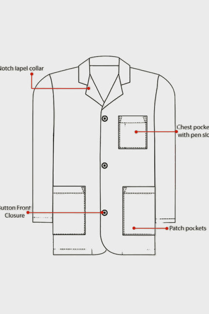HeedFit 31 Inches Unisex Three Pocket Consultation Coat