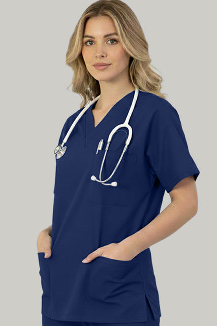 HeedFit Four Pockets Unisex V-neck Scrub Top