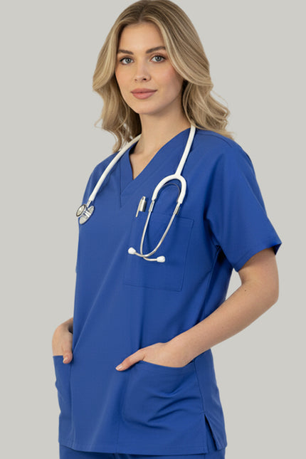 HeedFit Four Pockets Unisex V-neck Scrub Top