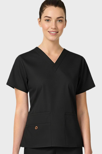 HeedFit Multi Pockets Women's  V-Neck Scrub Top