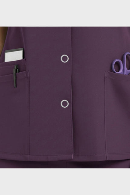 HeedFit  Snap Front Women's V-Neck Scrub Top