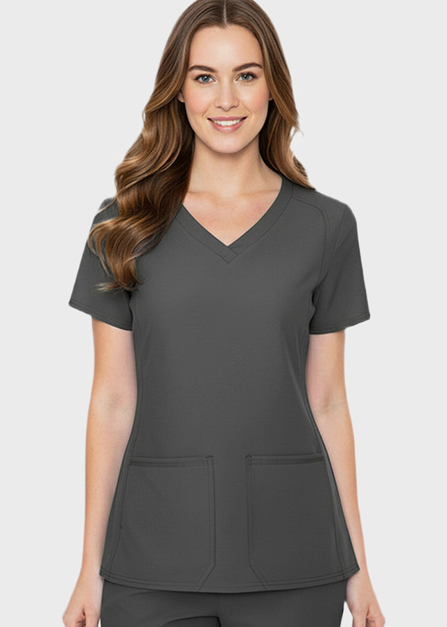 HeedFit Shaped Shoulder Seam Women's V-Neck Scrub Top