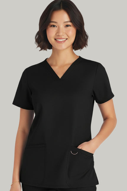 HeedFit Three Pockets Women's V-Neck Nursing Scrub Top