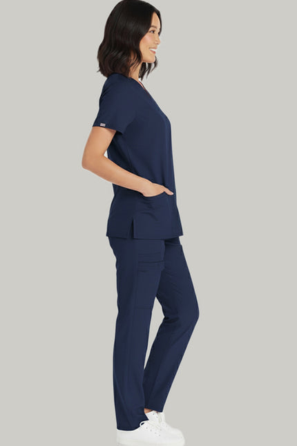 HeedFit Three Pockets Women's V-Neck Nursing Scrub Top