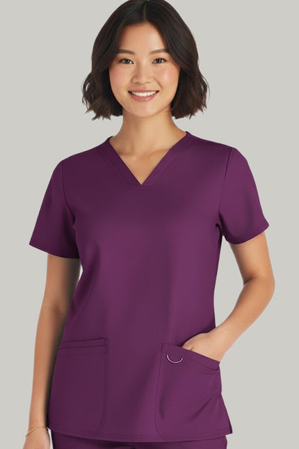 HeedFit Three Pockets Women's V-Neck Nursing Scrub Top