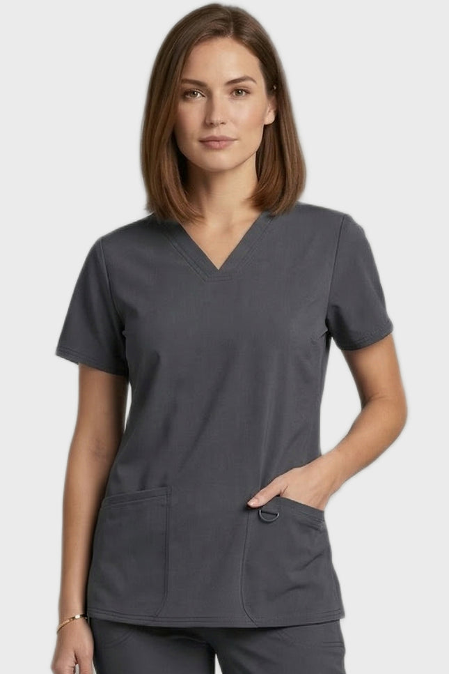 HeedFit 3- Pockets Women's V-Neck Performance Stretch Scrub Top