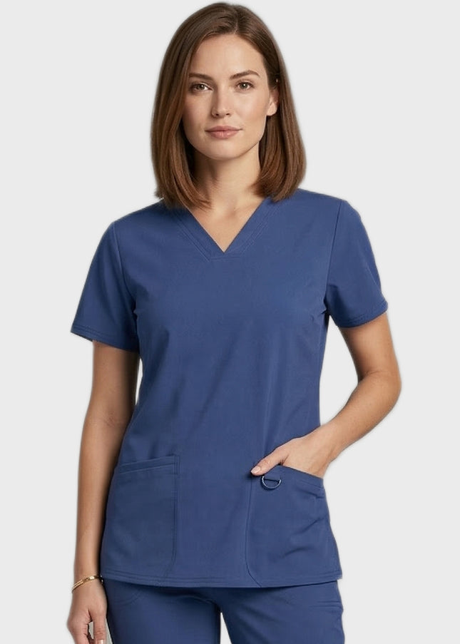 HeedFit 3- Pockets Women's V-Neck Performance Stretch Scrub Top