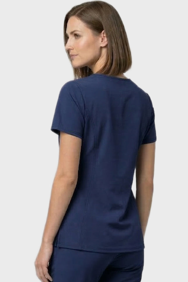HeedFit Women's V-Neck Side Pocket Performance Stretch Scrub Top