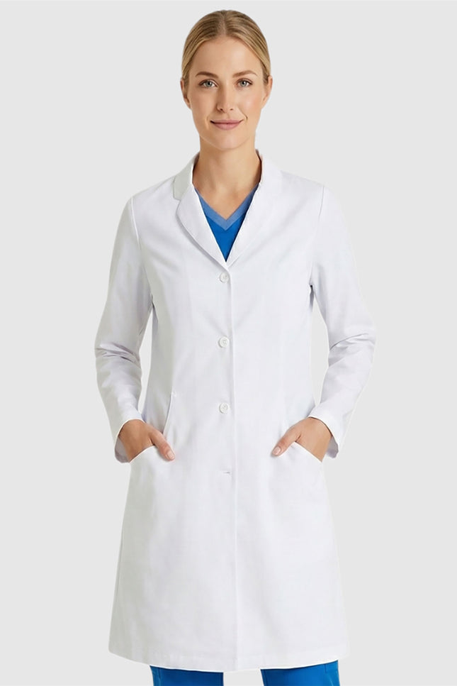 HeedFit Xclusive Women's 4-Pocket 35" 4-Button Lab Coat