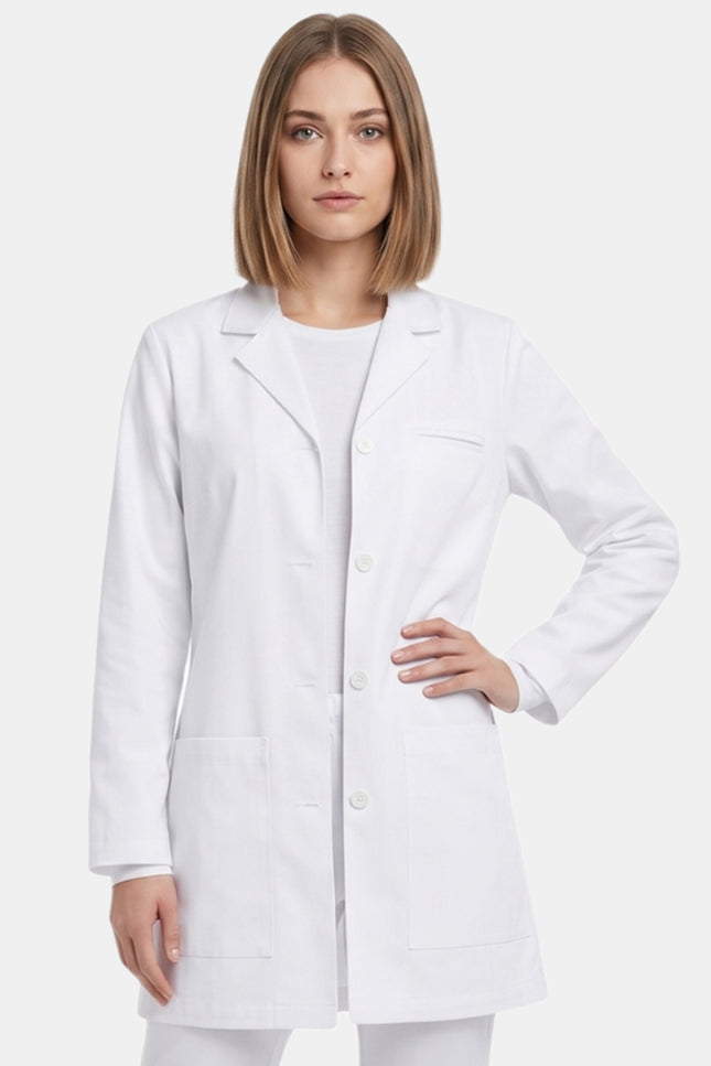 HeedFit Xclusive 32 Inches Ladies Trench Style Short Lab Coat