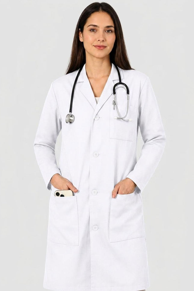 HeedFit 38 Inches Unisex Multi Pocket Premium Lab Coat