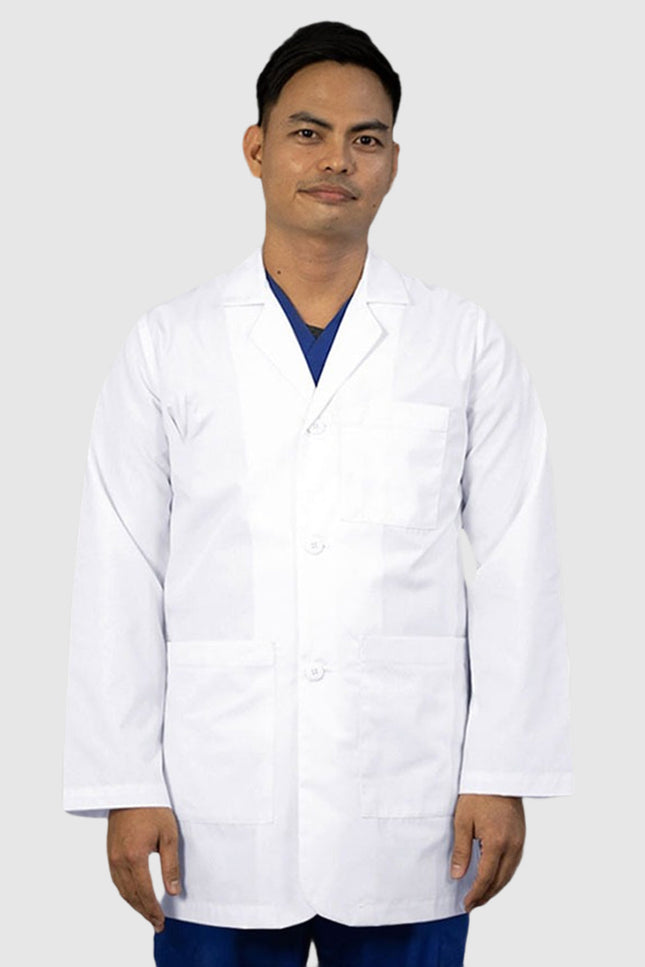 Panda Uniform Men's Consultant 32 Inch length Lab Coat