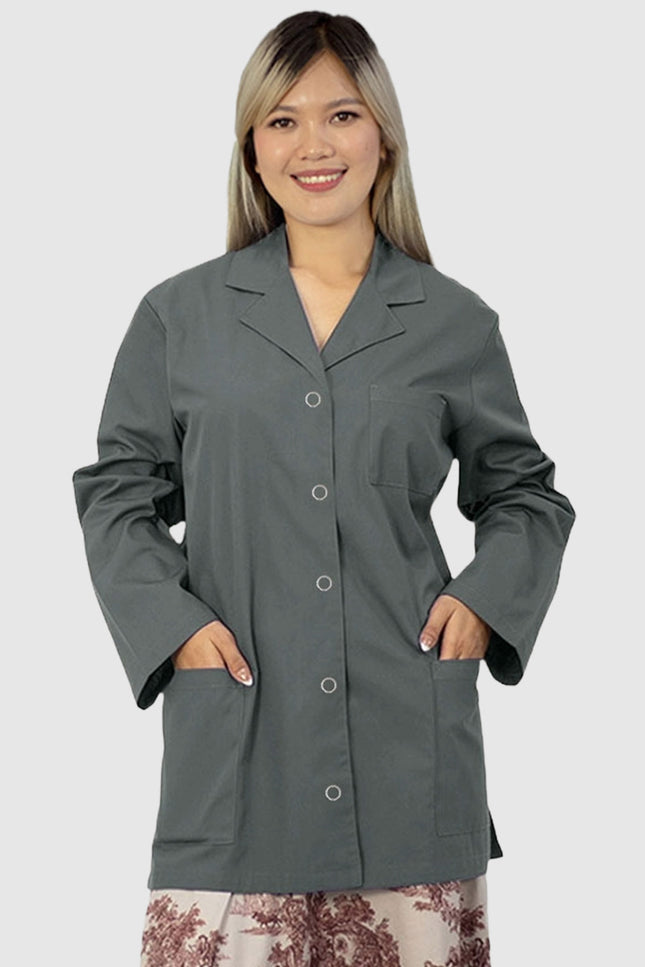Panda Uniform Women's 32 Inch Snap Front Lab coat