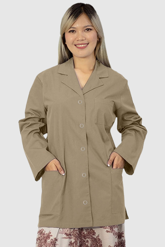 Panda Uniform Women's 32 Inch Snap Front Lab coat