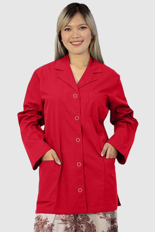 Panda Uniform Women's 32 Inch Snap Front Lab coat