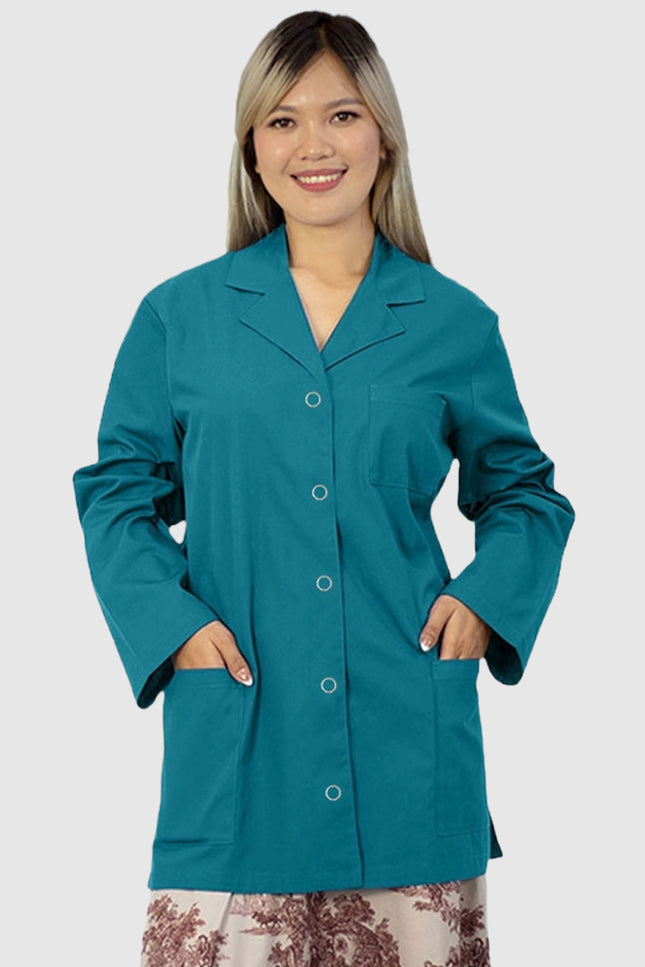 Panda Uniform Women's 32 Inch Snap Front Lab coat