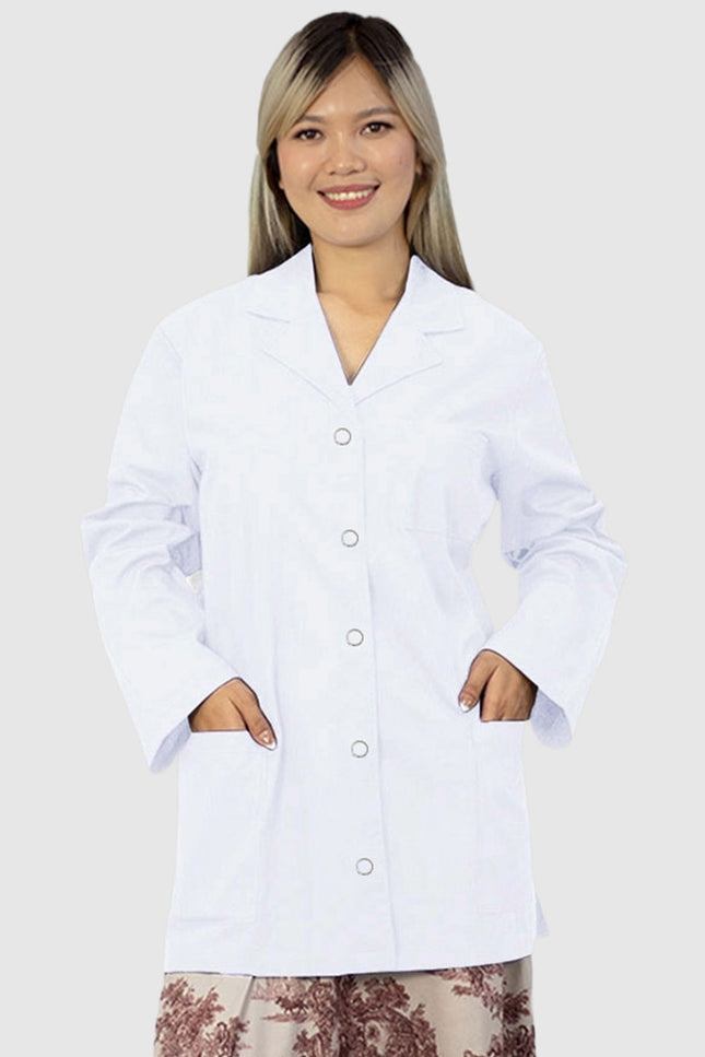 Panda Uniform Women's 32 Inch Snap Front Lab coat