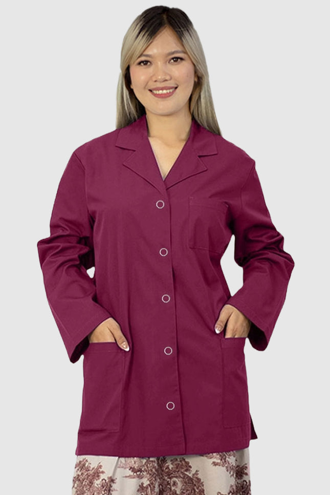 Panda Uniform Women's 32 Inch Snap Front Lab coat