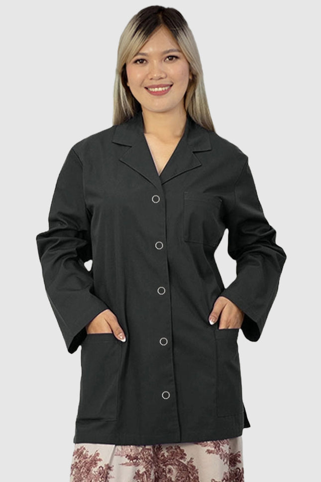 Panda Uniform Women's 32 Inch Snap Front Lab coat
