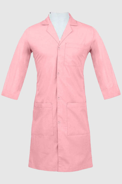 Panda Uniform Unisex Snap Front 40 Inch Three-Quarter Sleeves Lab Coat