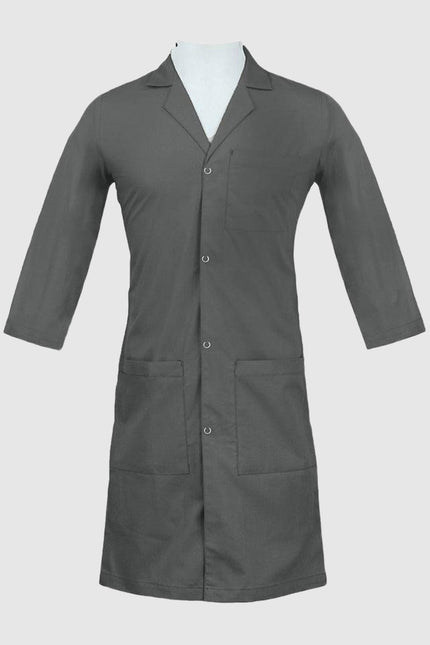 Panda Uniform Unisex Snap Front 40 Inch Three-Quarter Sleeves Lab Coat