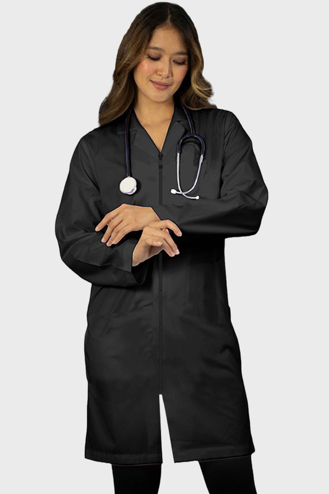 Panda Uniforms Unisex 37 Inches Zip Front Lab Coat - Made In USA