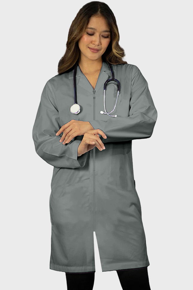 Panda Uniforms Unisex 37 Inches Zip Front Lab Coat - Made In USA