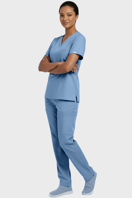 Panda Uniform Unisex V-neck Tunic Nursing Scrub Top