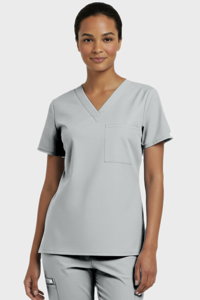 Panda Uniform Unisex V-neck Tunic Nursing Scrub Top - Made In USA