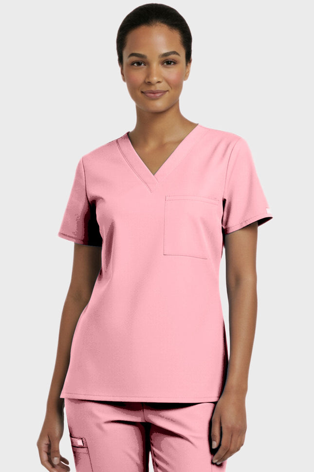 Panda Uniform Unisex V-neck Tunic Nursing Scrub Top - Made In USA