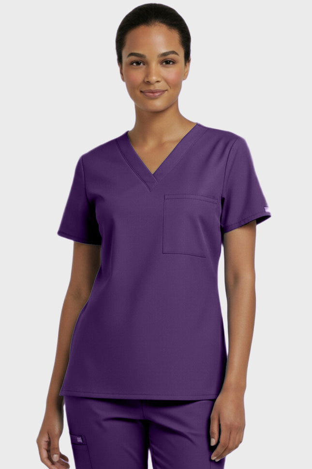 Panda Uniform Unisex V-neck Tunic Nursing Scrub Top - Made In USA