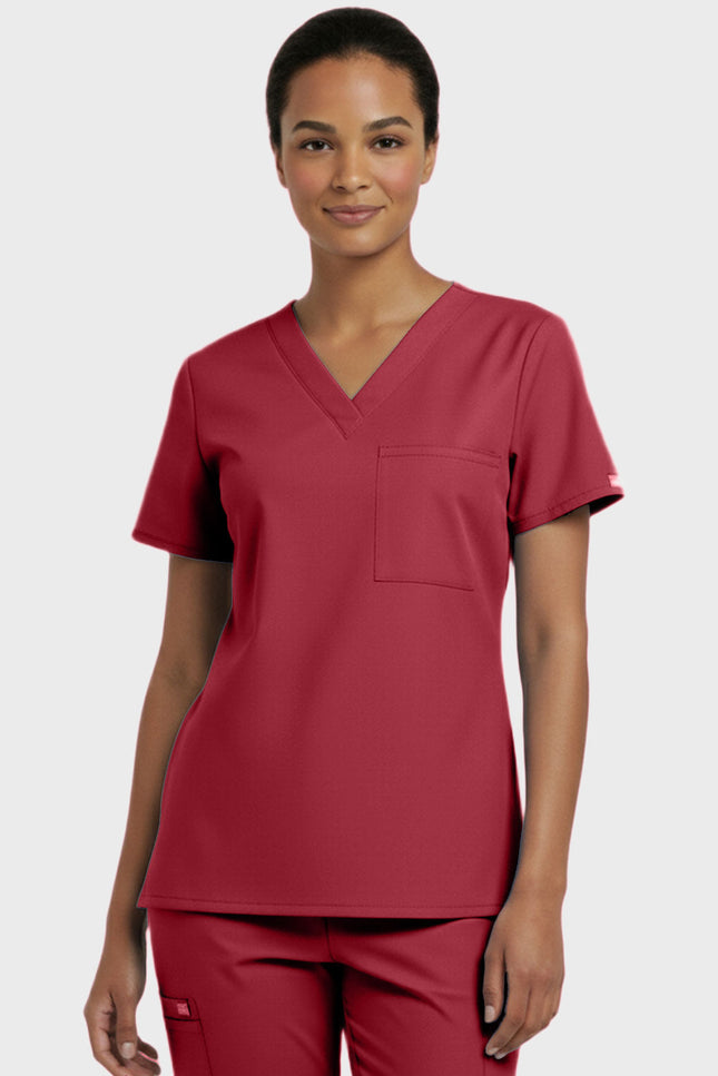 Panda Uniform Unisex V-neck Tunic Nursing Scrub Top - Made In USA