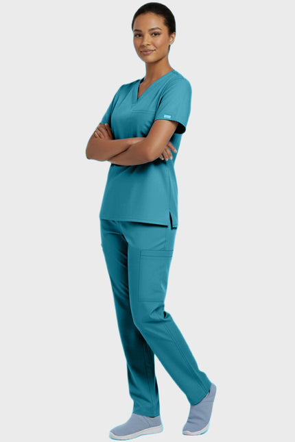 Panda Uniform Unisex V-neck Tunic Nursing Scrub Top