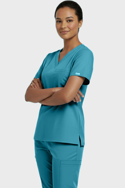 Panda Uniform Unisex V-neck Tunic Nursing Scrub Top