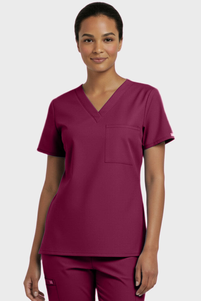 Panda Uniform Unisex V-neck Tunic Nursing Scrub Top - Made In USA