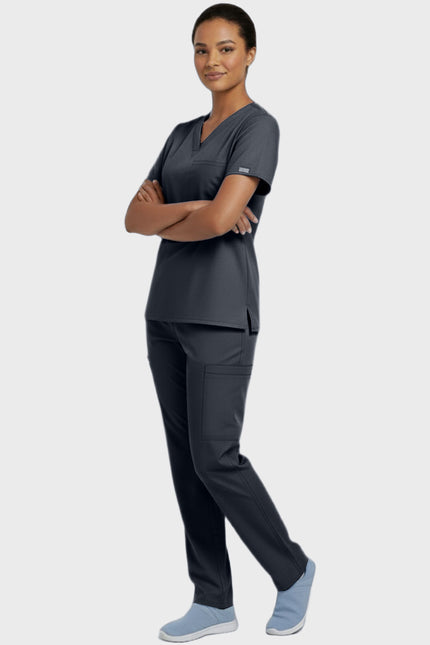 Panda Uniform Unisex V-neck Tunic Nursing Scrub Top
