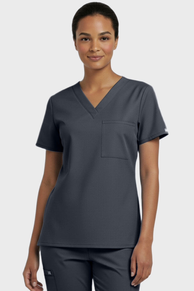 Panda Uniform Unisex V-neck Tunic Nursing Scrub Top - Made In USA