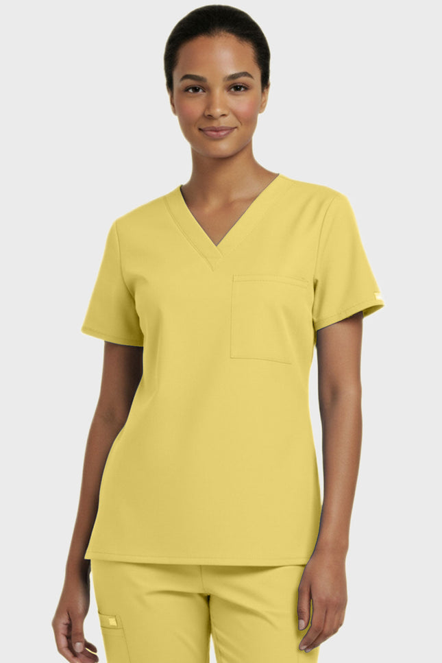 Panda Uniform Unisex V-neck Tunic Nursing Scrub Top - Made In USA