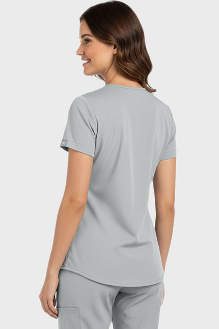 Panda Uniform Women's Shirttail Hem V-Neck Tunic Scrub Top