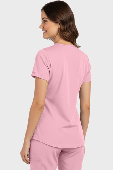 Panda Uniform Women's Shirttail Hem V-Neck Tunic Scrub Top