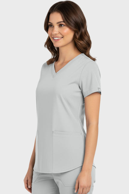 Panda Uniform Women's V-Neck Tunic Scrub Top