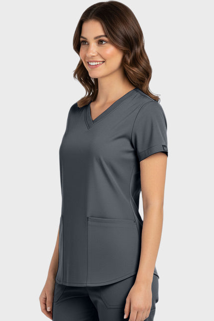 Panda Uniform Women's V-Neck Tunic Scrub Top